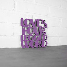Load image into Gallery viewer, Spunky Fluff Proudly handmade in South Dakota, USA Small / Purple Love Is A Four-Legged Word
