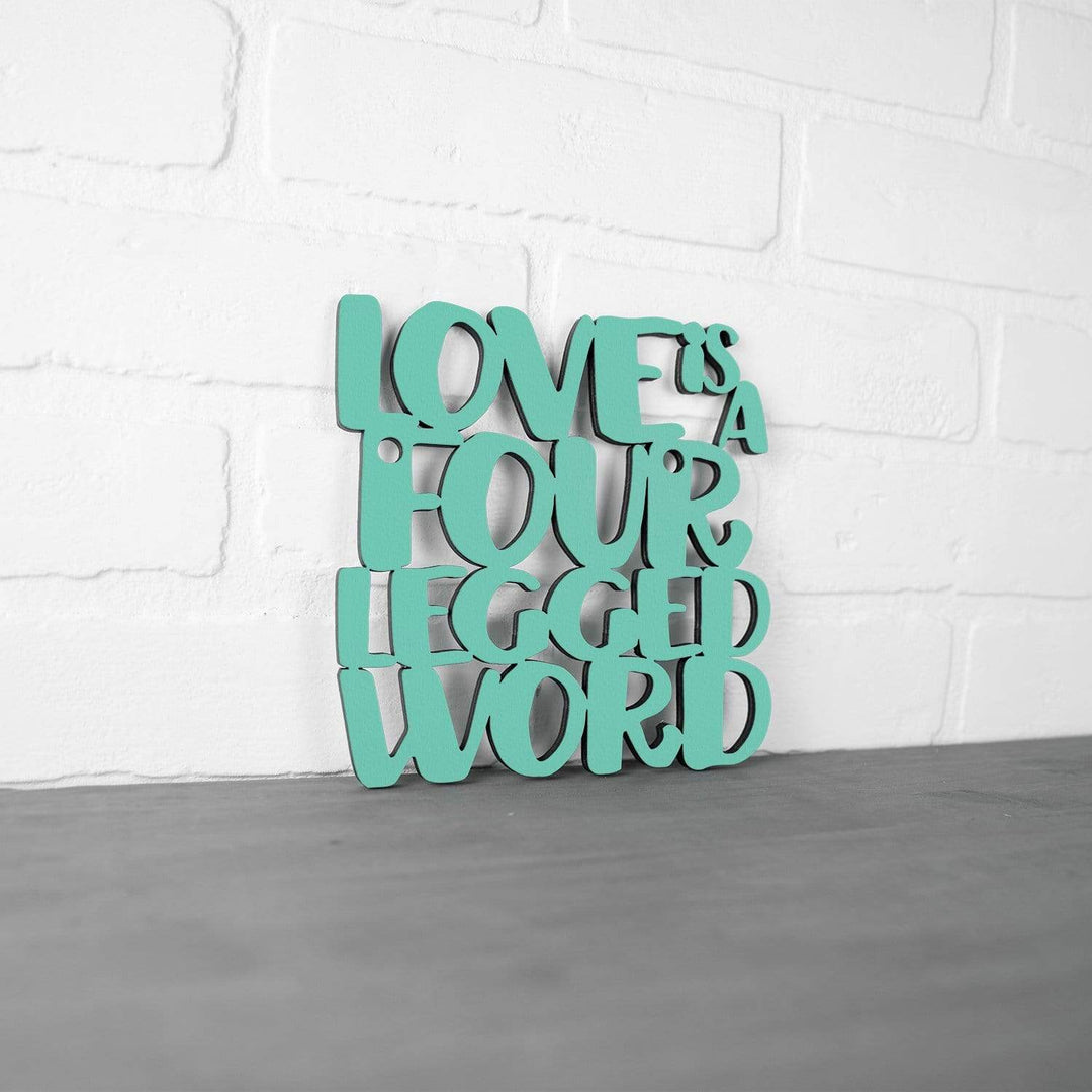 Spunky Fluff Proudly handmade in South Dakota, USA Small / Turquoise Love Is A Four-Legged Word
