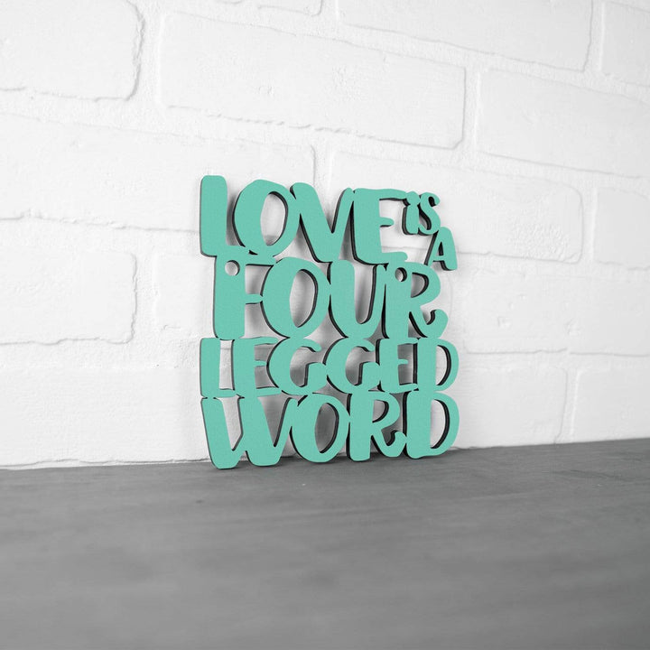Spunky Fluff Proudly handmade in South Dakota, USA Small / Turquoise Love Is A Four-Legged Word