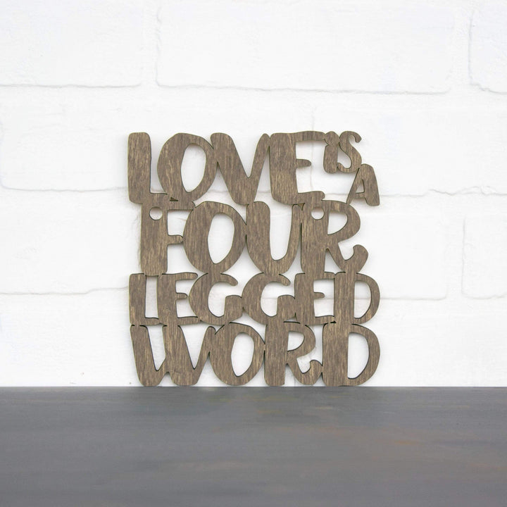 Spunky Fluff Proudly handmade in South Dakota, USA Small / Weathered Brown Love Is A Four-Legged Word