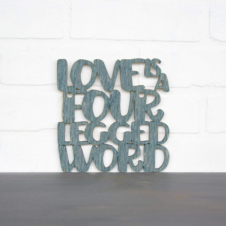 Spunky Fluff Proudly handmade in South Dakota, USA Small / Weathered Denim Love Is A Four-Legged Word