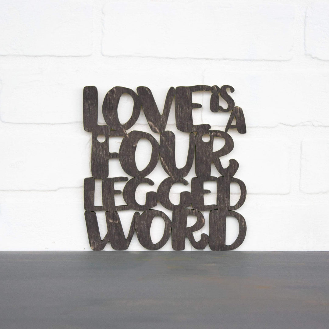 Spunky Fluff Proudly handmade in South Dakota, USA Small / Weathered Ebony Love Is A Four-Legged Word