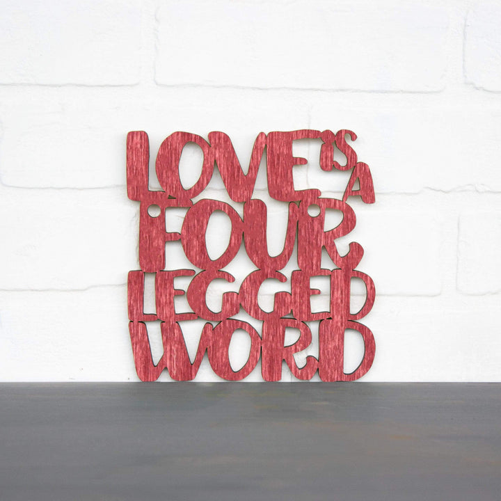 Spunky Fluff Proudly handmade in South Dakota, USA Small / Weathered Red Love Is A Four-Legged Word