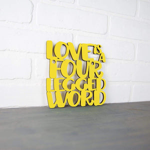 Spunky Fluff Proudly handmade in South Dakota, USA Small / Yellow Love Is A Four-Legged Word