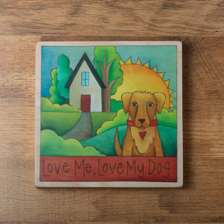 Love is a Four-Legged Word 9×9 wood wall plaque by Sincerely Sticks