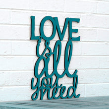 Load image into Gallery viewer, Spunky Fluff Proudly handmade in South Dakota, USA Medium / Teal Love is All You Need
