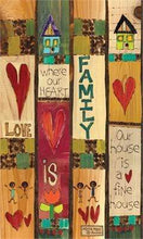 Load image into Gallery viewer, Studio M Proudly Handmade in Missouri, USA Love Is Family - 10&quot; Mini Art Pole
