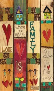 Studio M Proudly Handmade in Missouri, USA Love Is Family - 10" Mini Art Pole