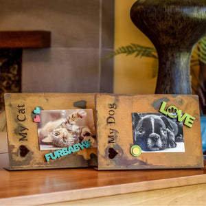 Prairie Dance Proudly Handmade in South Dakota, USA "Love my dog", Magnetic Frame