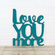 Load image into Gallery viewer, Spunky Fluff Proudly handmade in South Dakota, USA Medium / Teal Love You More
