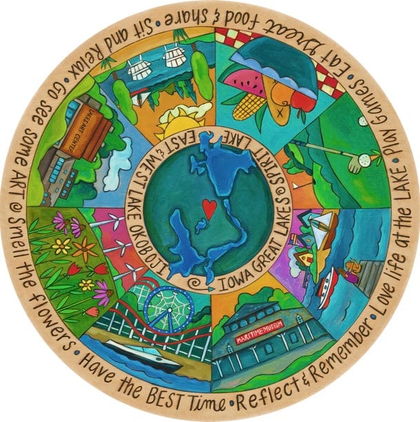 Sticks Proudly Handmade in Iowa, USA Lovely Lake Lazy Susan