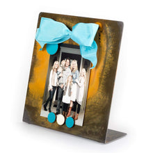 Load image into Gallery viewer, Prairie Dance Proudly Handmade in South Dakota, USA Turquoise Ribbon Magnetic Frame Square with Ribbon
