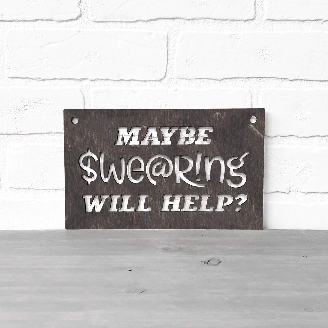 Spunky Fluff Proudly handmade in South Dakota, USA Maybe Swearing Will Help