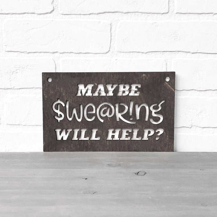 Spunky Fluff Proudly handmade in South Dakota, USA Maybe Swearing Will Help