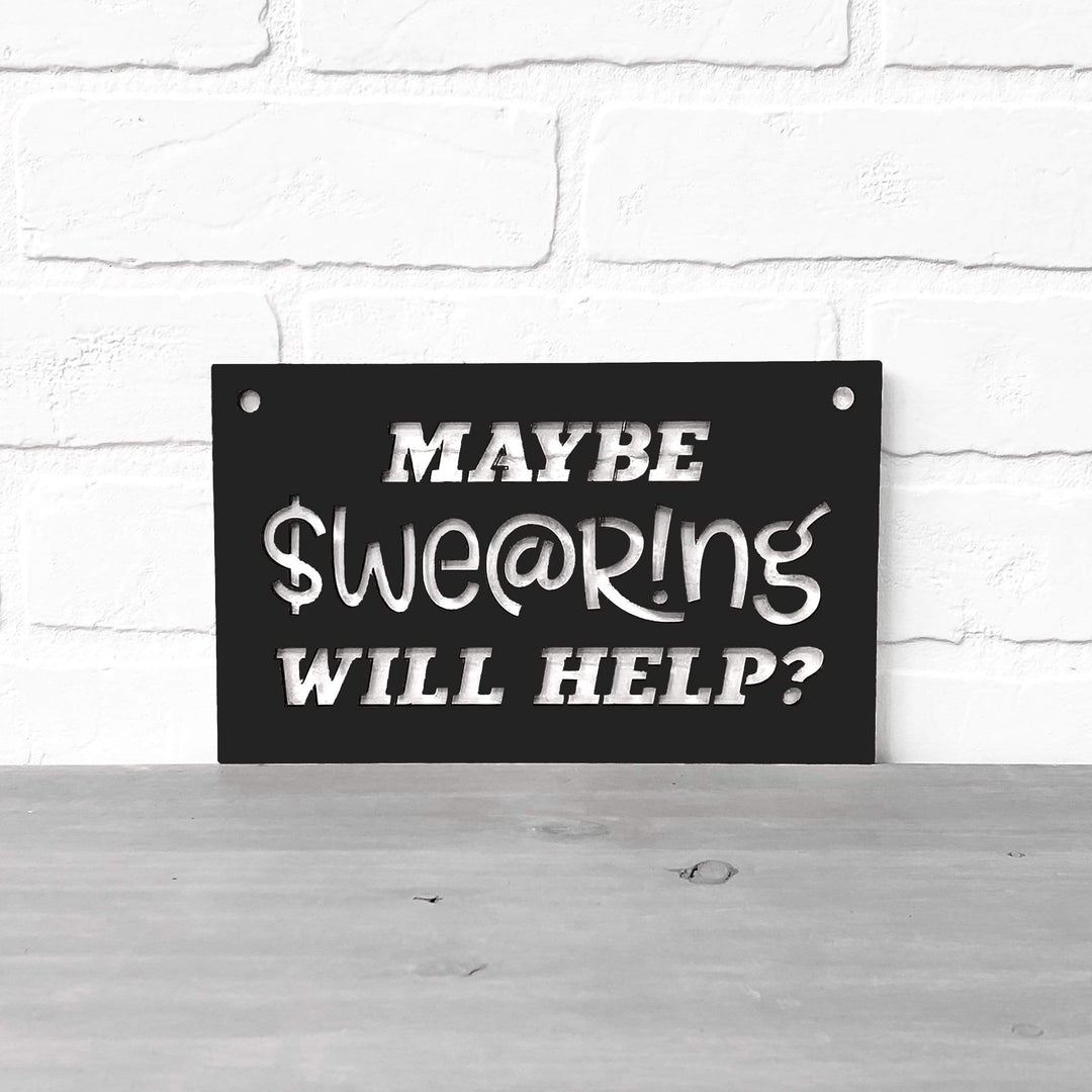 Spunky Fluff Proudly handmade in South Dakota, USA Maybe Swearing Will Help