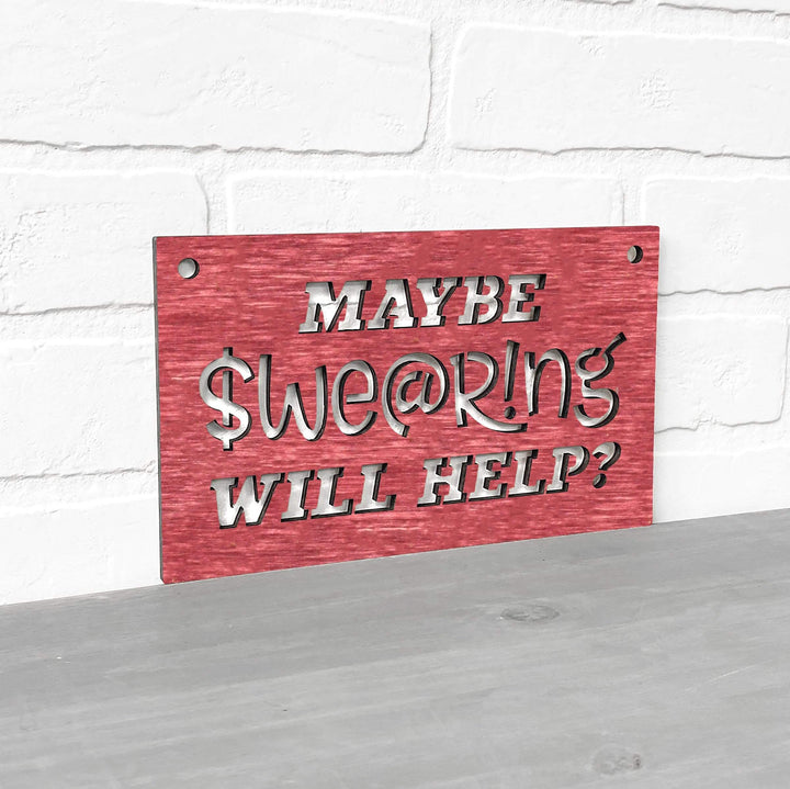 Spunky Fluff Proudly handmade in South Dakota, USA Maybe Swearing Will Help