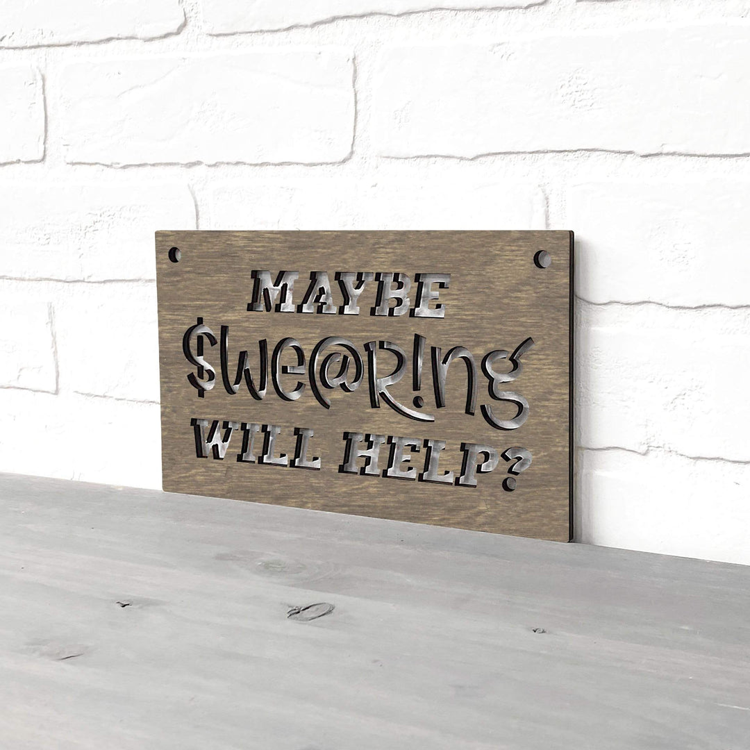 Spunky Fluff Proudly handmade in South Dakota, USA Maybe Swearing Will Help