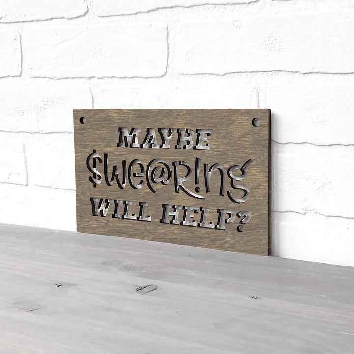 Spunky Fluff Proudly handmade in South Dakota, USA Maybe Swearing Will Help