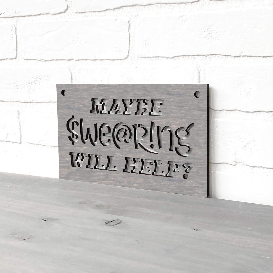 Spunky Fluff Proudly handmade in South Dakota, USA Maybe Swearing Will Help