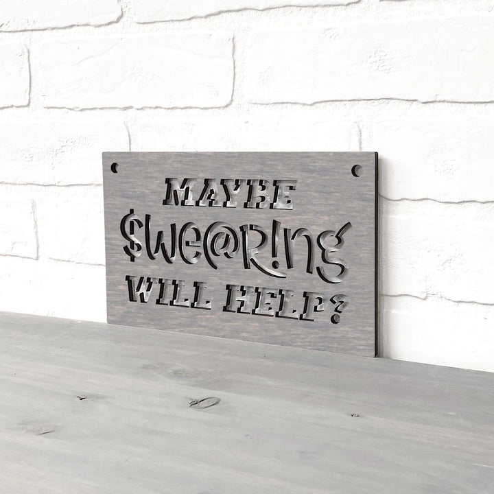 Spunky Fluff Proudly handmade in South Dakota, USA Maybe Swearing Will Help