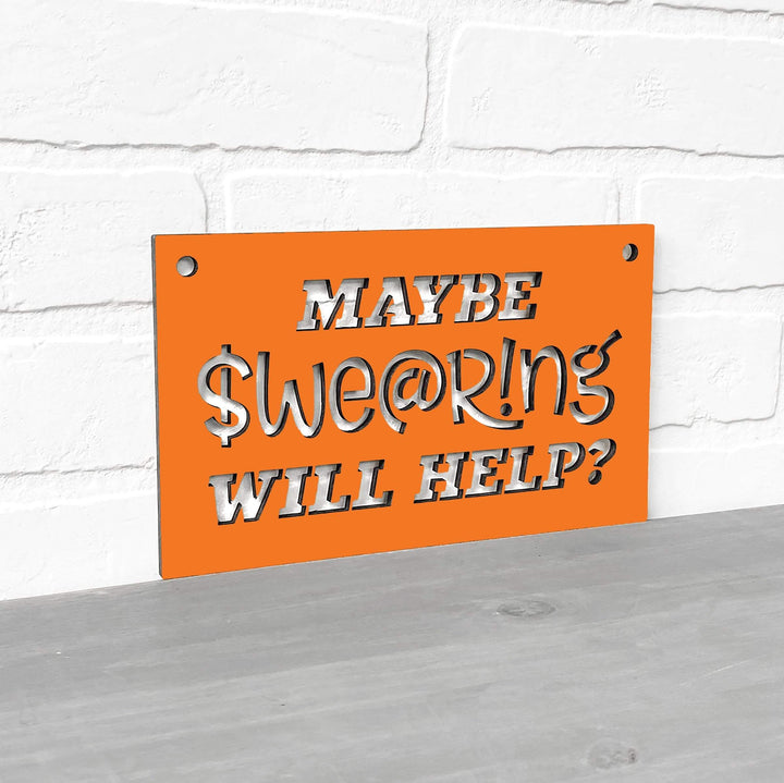 Spunky Fluff Proudly handmade in South Dakota, USA Small / Orange Maybe Swearing Will Help