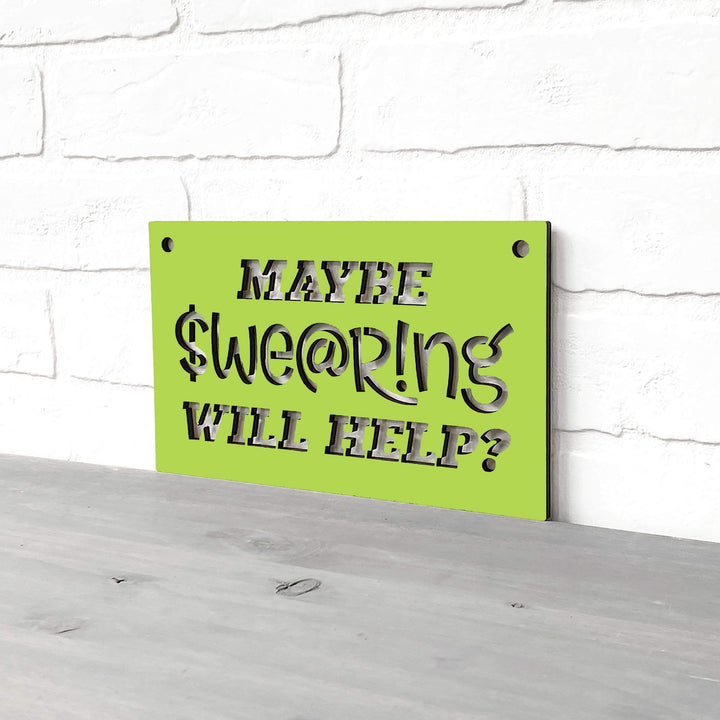 Spunky Fluff Proudly handmade in South Dakota, USA Small / Pear Green Maybe Swearing Will Help