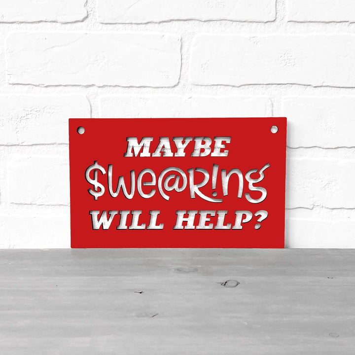 Spunky Fluff Proudly handmade in South Dakota, USA Small / Red Maybe Swearing Will Help