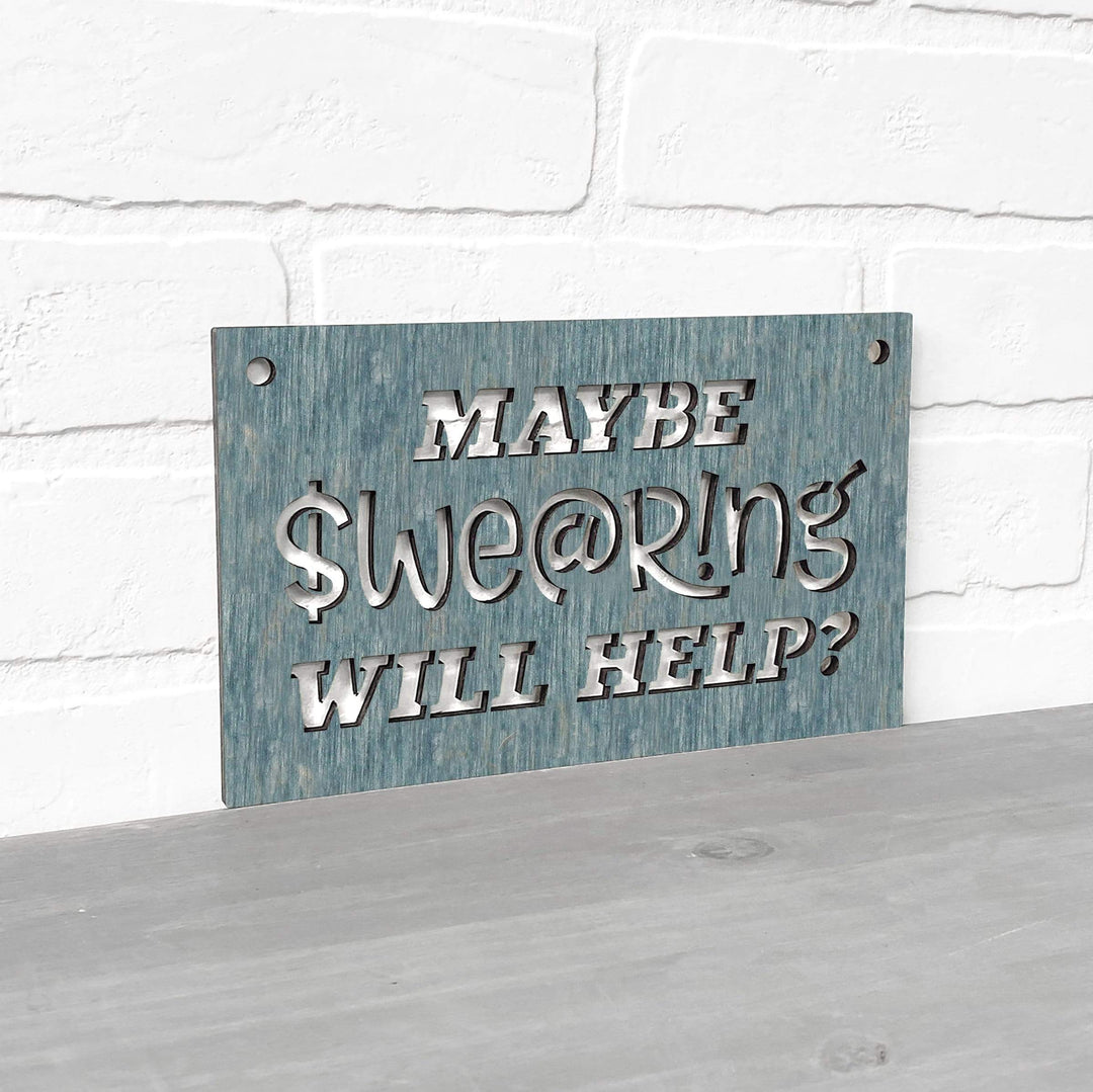 Spunky Fluff Proudly handmade in South Dakota, USA Small / Weathered Denim Maybe Swearing Will Help