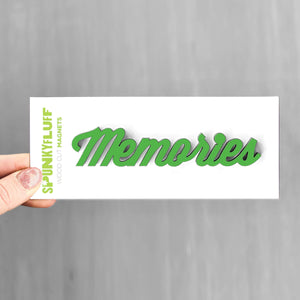 Spunky Fluff Proudly handmade in South Dakota, USA Grass Green Memories-Tiny Word Magnet