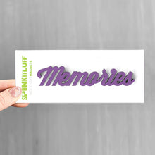Load image into Gallery viewer, Spunky Fluff Proudly handmade in South Dakota, USA Purple Memories-Tiny Word Magnet
