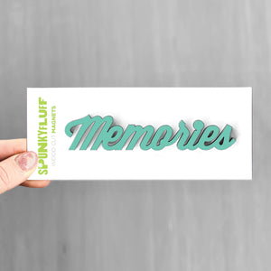 Spunky Fluff Proudly handmade in South Dakota, USA Turquoise Memories-Tiny Word Magnet