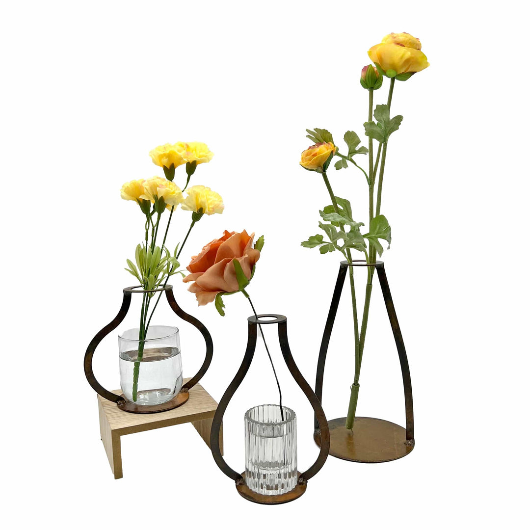 Prairie Dance Proudly Handmade in South Dakota, USA Modern Steel Vase - Tall