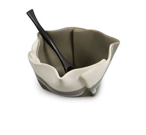 Hilborn Pottery Proudly Handmade in Ontario, CA Grey/White Multi-Purpose Bowl