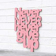 Load image into Gallery viewer, Spunky Fluff Proudly handmade in South Dakota, USA Medium / Pink Never Never Never Give Up
