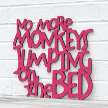 Load image into Gallery viewer, Spunky Fluff Proudly handmade in South Dakota, USA Medium / Magenta No More Monkeys Jumping on the Bed
