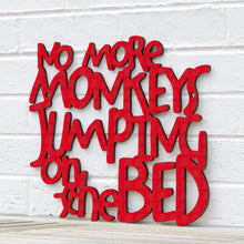 Load image into Gallery viewer, Spunky Fluff Proudly handmade in South Dakota, USA Medium / Red No More Monkeys Jumping on the Bed
