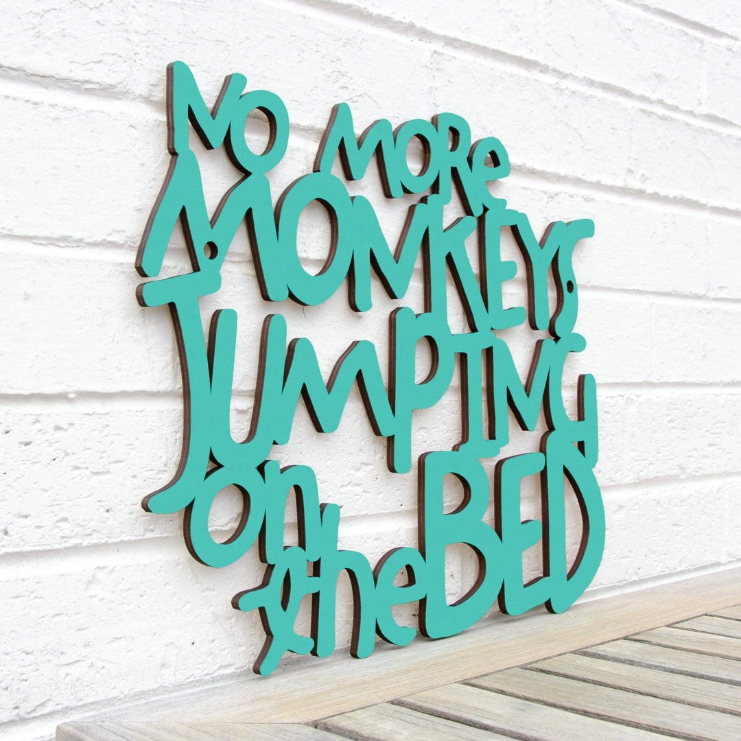 Spunky Fluff Proudly handmade in South Dakota, USA Medium / Turquoise No More Monkeys Jumping on the Bed