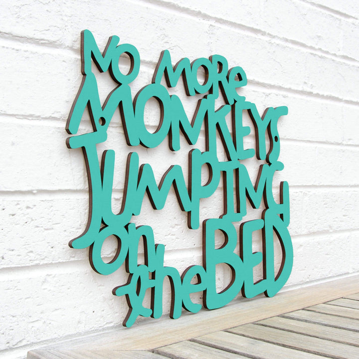 Spunky Fluff Proudly handmade in South Dakota, USA Medium / Turquoise No More Monkeys Jumping on the Bed