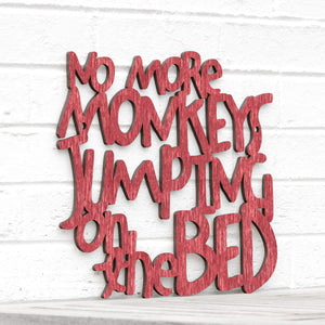 Spunky Fluff Proudly handmade in South Dakota, USA Medium / Weathered Red No More Monkeys Jumping on the Bed