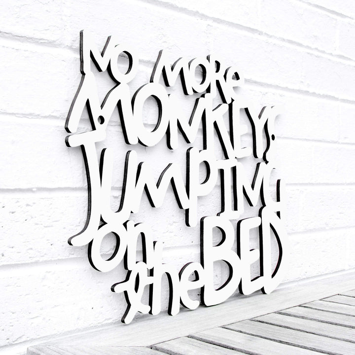 Spunky Fluff Proudly handmade in South Dakota, USA Medium / White No More Monkeys Jumping on the Bed