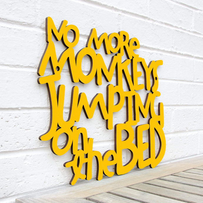 Spunky Fluff Proudly handmade in South Dakota, USA Medium / Yellow No More Monkeys Jumping on the Bed