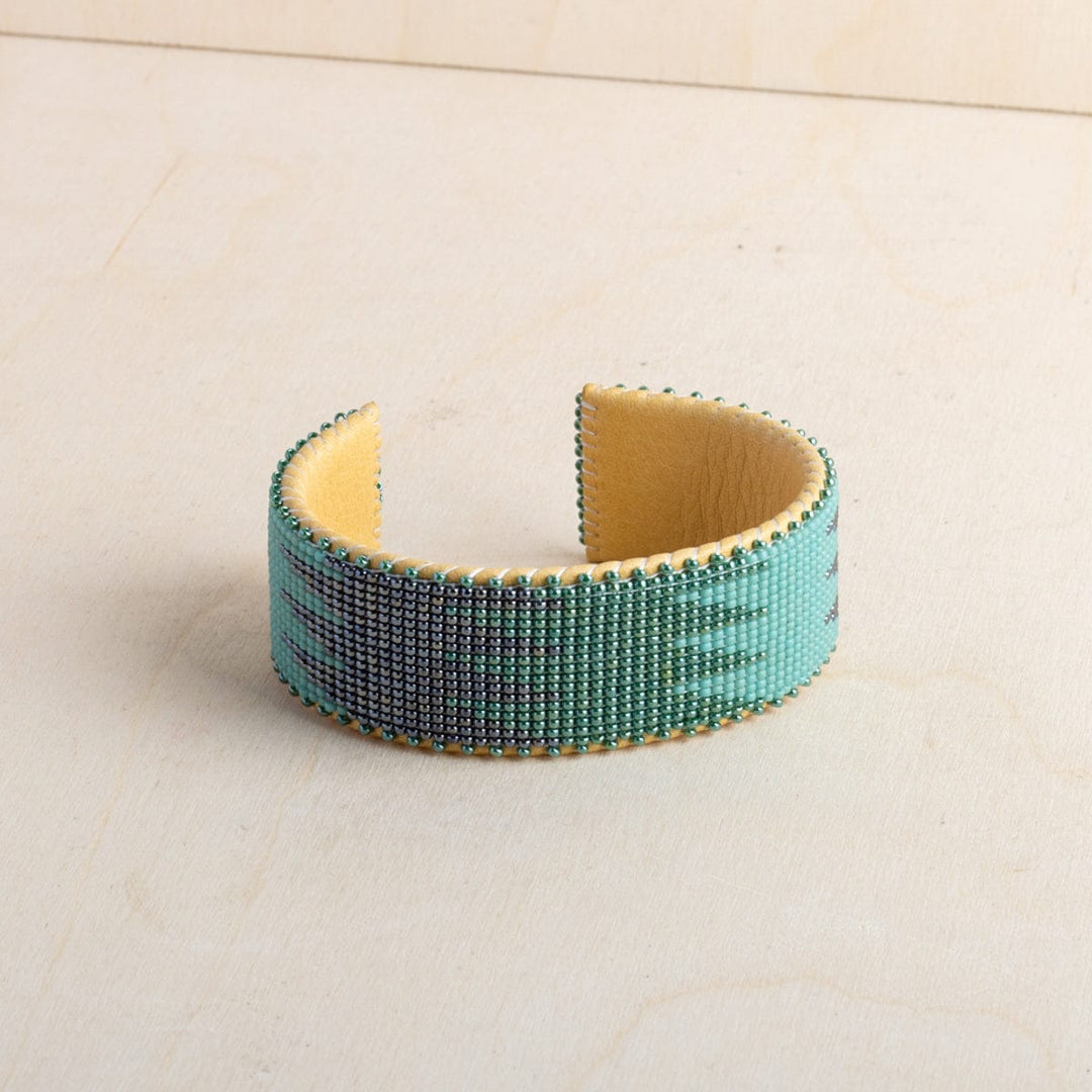 Etkie Jewelry Ocean Beaded Glass Cuff - Large