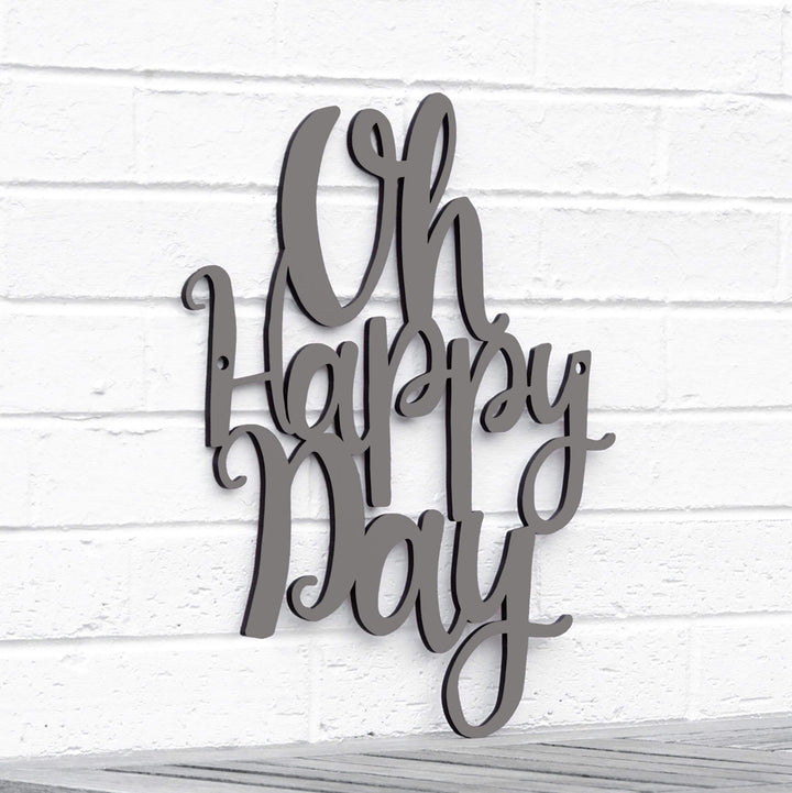 Spunky Fluff Proudly handmade in South Dakota, USA Medium / Charcoal Gray Oh Happy Day