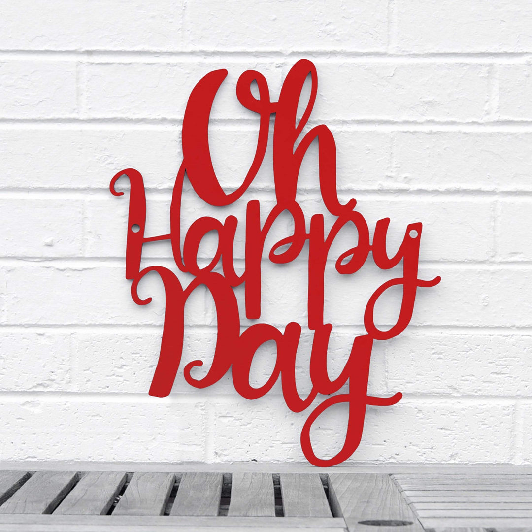 Spunky Fluff Proudly handmade in South Dakota, USA Medium / Red Oh Happy Day