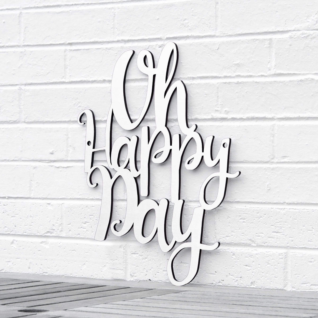 Spunky Fluff Proudly handmade in South Dakota, USA Medium / White Oh Happy Day