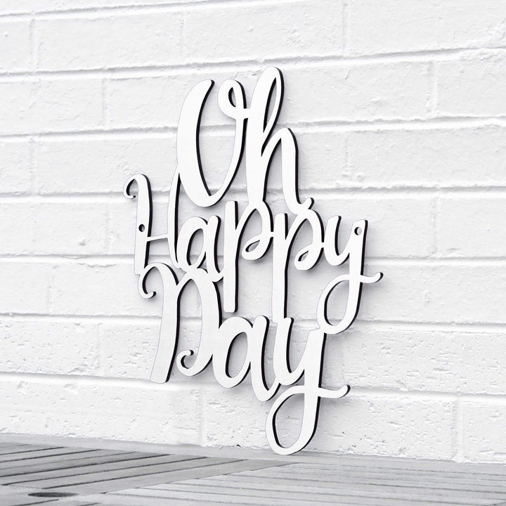 Spunky Fluff Proudly handmade in South Dakota, USA Medium / White Oh Happy Day