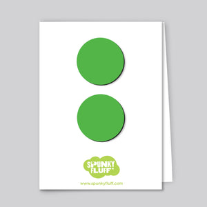 Spunky Fluff Proudly handmade in South Dakota, USA Grass Green Painted Dot Magnets, Large