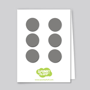 Spunky Fluff Proudly handmade in South Dakota, USA Charcoal Gray Painted Dot Magnets, Small