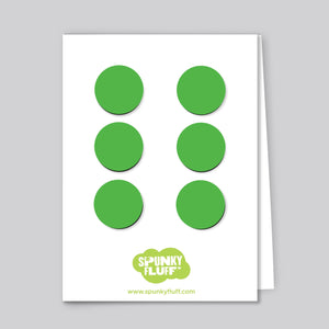 Spunky Fluff Proudly handmade in South Dakota, USA Grass Green Painted Dot Magnets, Small