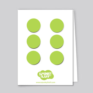 Spunky Fluff Proudly handmade in South Dakota, USA Pear Green Painted Dot Magnets, Small